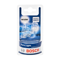Лампа накаливания Bosch Pure Light W16W 12V 16W W2,1x9,5d (блистер 2 шт.) 1987301049