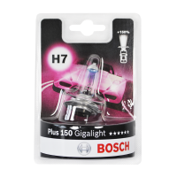 Лампа галогенна Bosch GigaLight +150 H7 12V 55W PX26d (блістер 1 шт.) 1987301137
