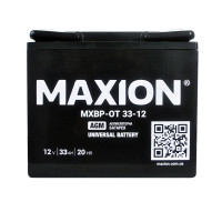 Промышленный аккумулятор MAXION AGM 12V 33Ah L+ (левый +) 12-33