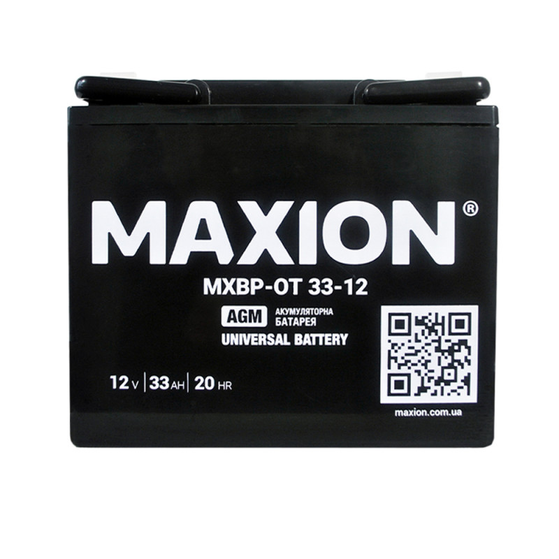 Акумулятор промисловий MAXION MXBP-OT 33-12 (12V, 33А)