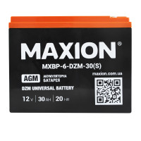 Акумулятор тяговий MAXION MXBT-6-DZM-30S (12V, 30Ah, +/-)
