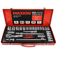 Набір інструментів 1/2”, 25 одиниць, Cr-V, MAXION MXTL- MC24