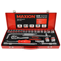 Набір інструментів 1/2”, 25 одиниць, Cr-V, MAXION MXTL- MC25