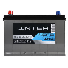 Автомобильный аккумулятор INTER Premium Asia 100Ah 850A L+ EFB (D31)