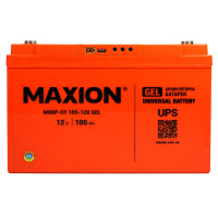 Промышленный аккумулятор MAXION GEL с контроллером 12V 105Ah L+ (левый +) 12-105K