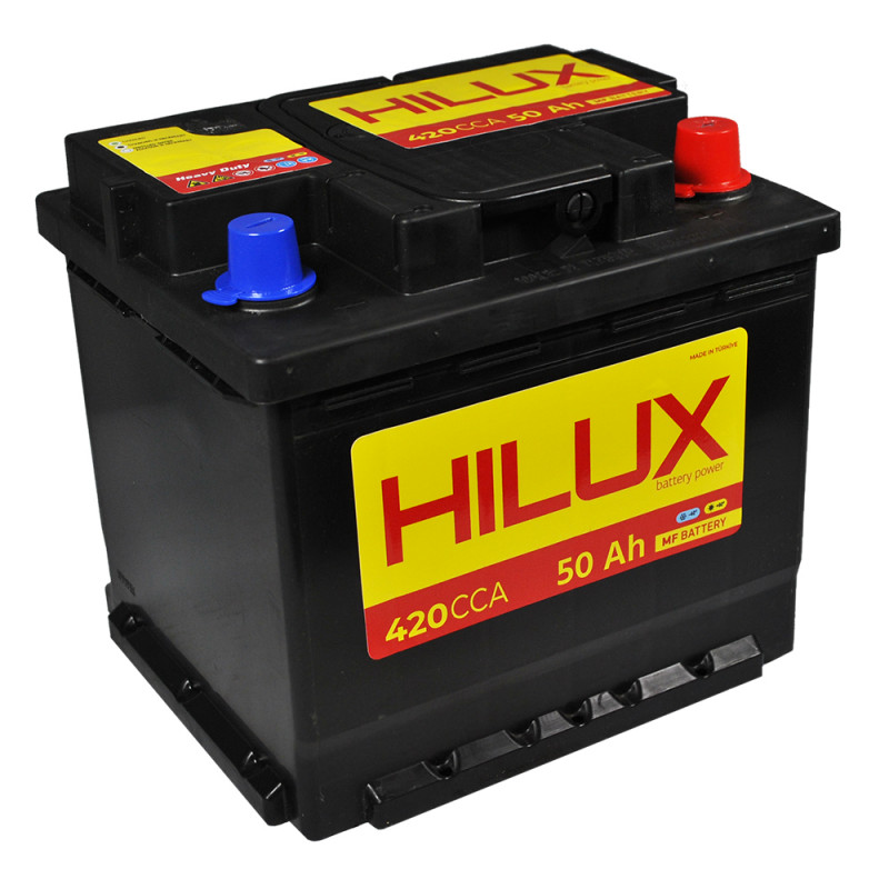 Автомобільний акумулятор HILUX Black  50Ah 420A R+ (L1)