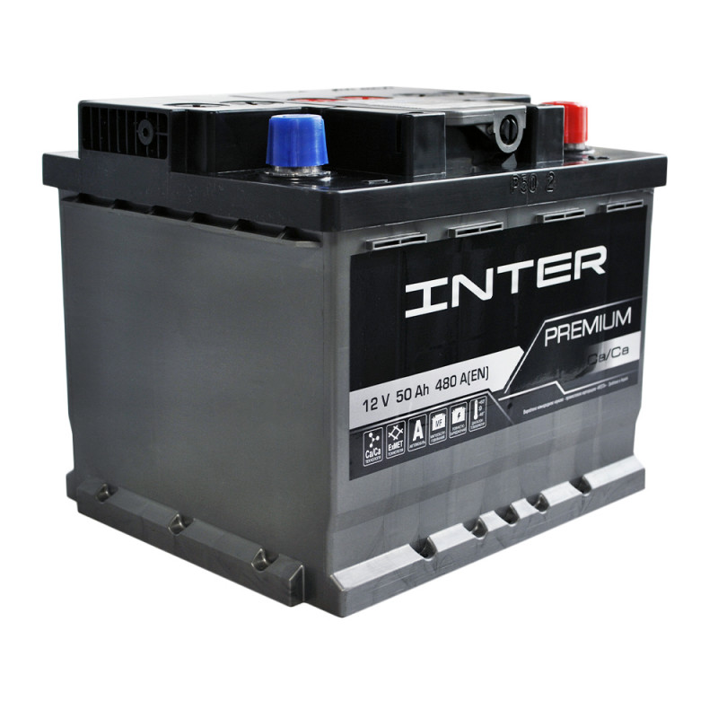 Автомобільний акумулятор INTER Premium  50Ah 480A R+ (LB1)