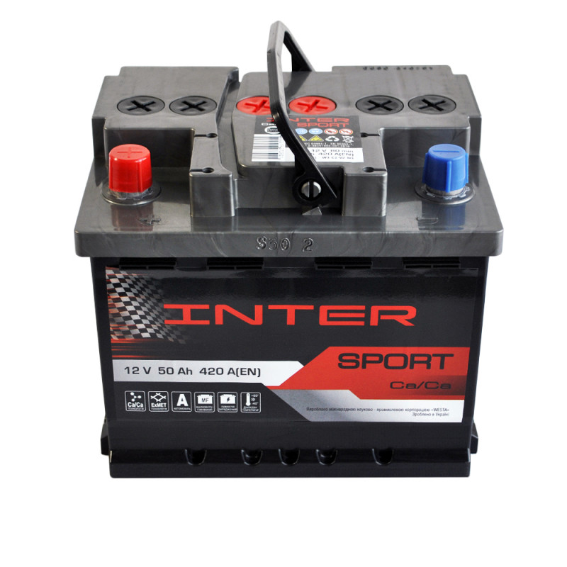Автомобільний акумулятор INTER Sport  50Ah 420A L+ (L1B)