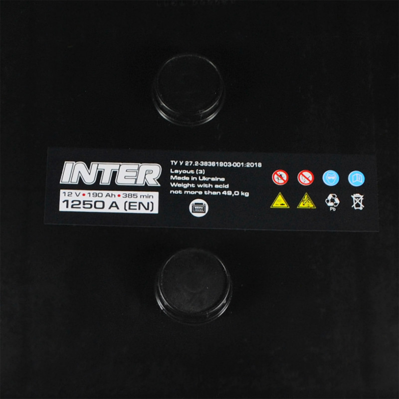 INTER high performance 190Ah 1250A L+ (D5)
