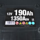 Автомобільний акумулятор RED HORSE (690 13) (D5) 190Ah 1350A L+