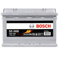 Автомобильный аккумулятор BOSCH 77Ah 780A R+ (правый +) S50 080
