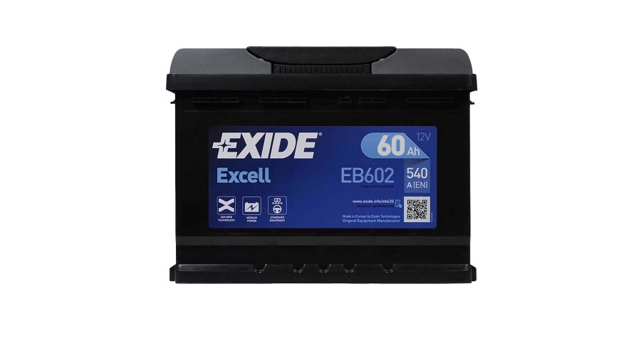 Автомобильный аккумулятор EXIDE Excell 60Аh 540A R+ (правый +) EB602 