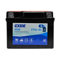 Мото акумулятор AGM ETX 4L-BS EXIDE (12V, 3A)