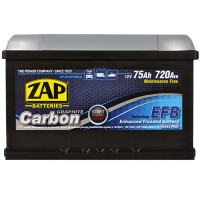 Автомобильный аккумулятор ZAP Carbon EFB 75Ah 720A R+ (575 08) (LB3)(h=175)