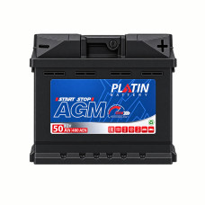 Автомобільний акумулятор PLATIN AGM 50Ah 480A R+ (L1)