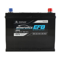 Автомобильный аккумулятор MANFORCE EFB Asia 75Ah 700A R+ (D26)
