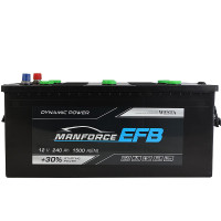 Автомобильный аккумулятор MANFORCE EFB 240Ah 1500A L+ (D6)