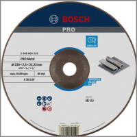 Армированный отрезной круг BOSCH PRO Metal, 230 x 2,5 x 22,23 мм, oSa, вогнутый