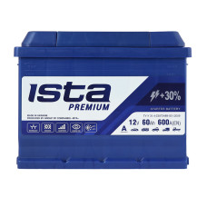 Автомобільний акумулятор ISTA Premium 60Ah 600A R+ (L2)