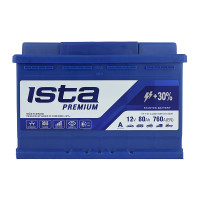 Автомобільний акумулятор ISTA Premium 80Ah 760A R+ (L3)