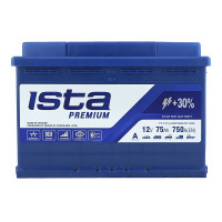 Автомобільний акумулятор ISTA Premium 75Ah 750A L+ (L3)