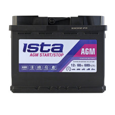 Автомобільний акумулятор ISTA AGM 60Ah 680A R+ (L2)