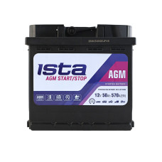 Автомобільний акумулятор ISTA AGM 50Ah 570A R+ (L2)