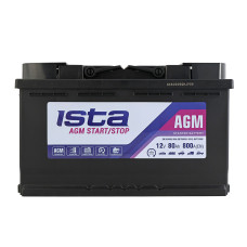 Автомобільний акумулятор ISTA AGM 80Ah 800A R+ (L4)