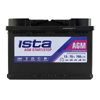 Автомобильный аккумулятор ISTA AGM 70Ah 760A R+ (L3)