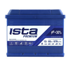 Автомобільний акумулятор ISTA Premium 65Ah 670A L+ (L2)