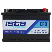 Автомобільний акумулятор ISTA Start/Stop EFB 75Ah 760A R+ (L3)