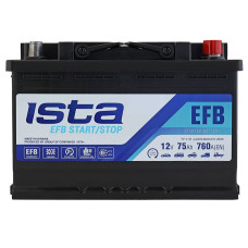 Автомобільний акумулятор ISTA Start/Stop EFB 75Ah 760A R+ (L3)