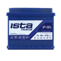 Автомобільний акумулятор ISTA Premium 50Ah 510A L+ (LB1)