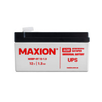 Акумулятор промисловий MAXION MXBP-OT 1.3-12 (12V, 1,3Ah, -/+)