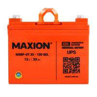 Промышленный аккумулятор MAXION GEL 12V 33Ah R+ (правый +) 12-33D