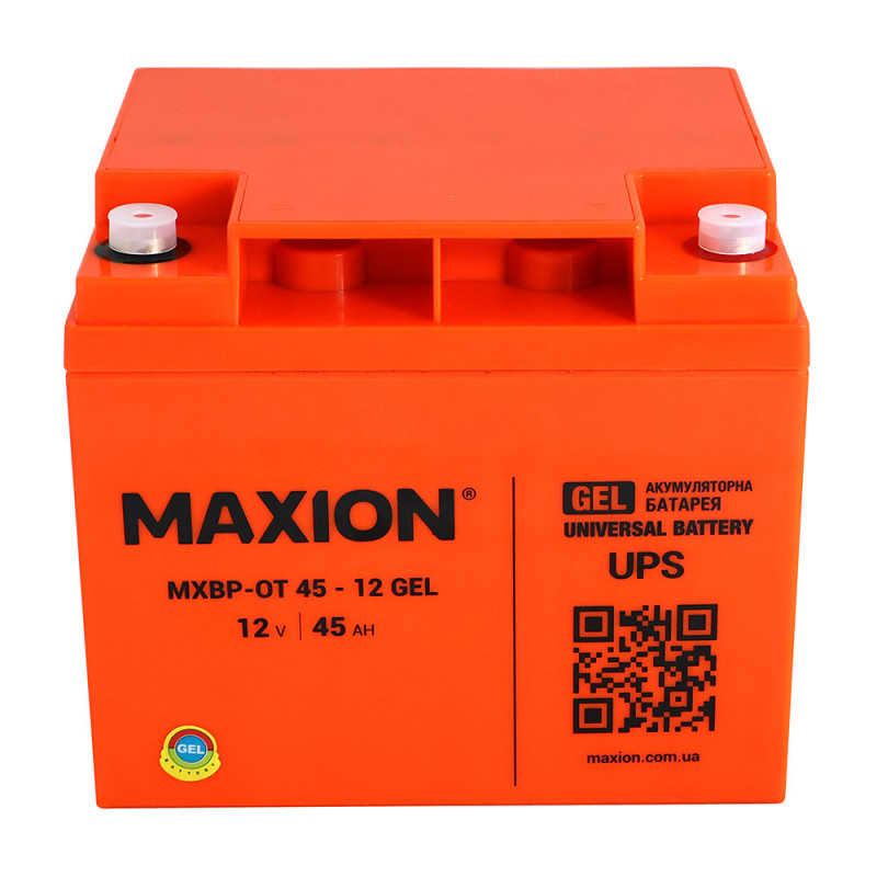 Акумулятор промисловий MAXION MXBP-OT 45-12 GEL (12V, 45А) купити