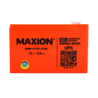 Промышленный аккумулятор MAXION GEL 12V 9.5Ah L+ (левый +) 12-9.5