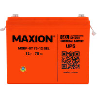 Промышленный аккумулятор MAXION GEL 12V 75Ah L+ (левый +) 12-75