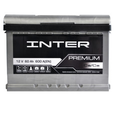 Автомобільний акумулятор INTER Premium 60Ah 600A L+ (LB2)