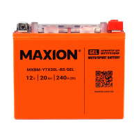 Мото акумулятор MAXION 24MXBM-YTX20L-BS GEL (12V, 20Ah, 330A, -/+)