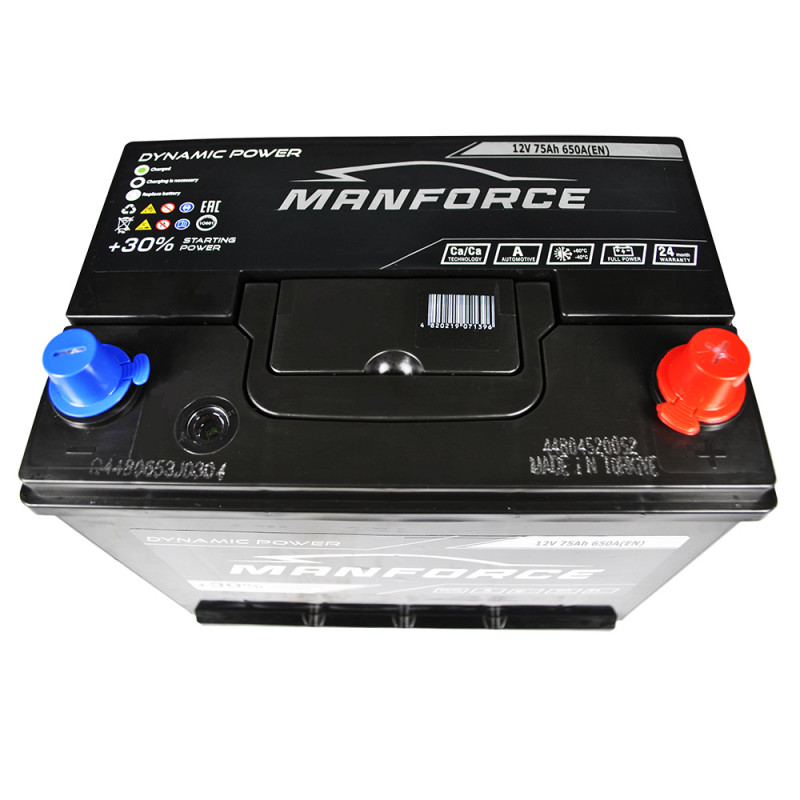 Автомобільний акумулятор MANFORСE Asia smf (N50) 75Ah 650A R+