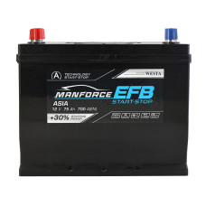 Автомобільний акумулятор MANFORCE EFB Asia 75Ah 700A L+ (D26)