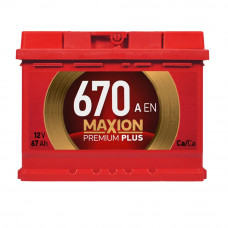 Автомобільний акумулятор MAXION Premium 67Аh 670A R+ (правий +) TR L2