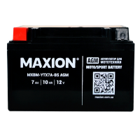 Мото акумулятор MAXION MXBM-YTX7A-BS (12V, 7Ah, 90A, +/-)