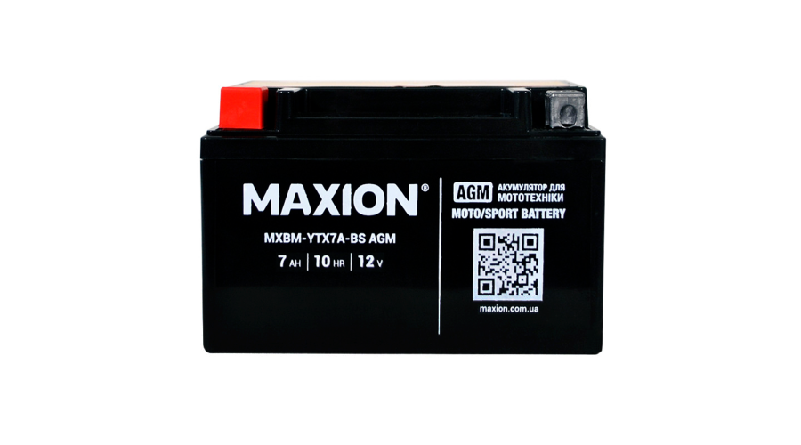 Мото акумулятор MAXION MXBM-YTX7A-BS (12V, 7Ah, 90A, +/-)