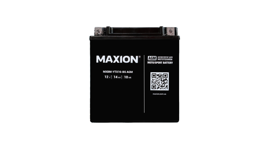 Мото акумулятор MAXION MXBM-YTX14-BS (12V, 12Ah, 160A, +/-)