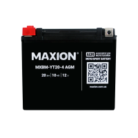 Мото аккумулятор MAXION AGM 12V 20A L+ (левый +) YT 20-4 