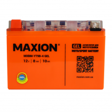 Мото акумулятор MAXION MXBM-YT9B-4 GEL (12V, 8Ah, 115A, +/-)