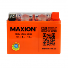 Мото акумулятор MAXION MXBM-YTX4L-BS GEL (12V, 4Ah, 45A, -/+)