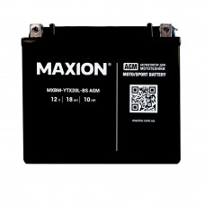 Мото акумулятор MAXION MXBM-YTX20L-BS (12V, 18Ah, 290A, -/+)